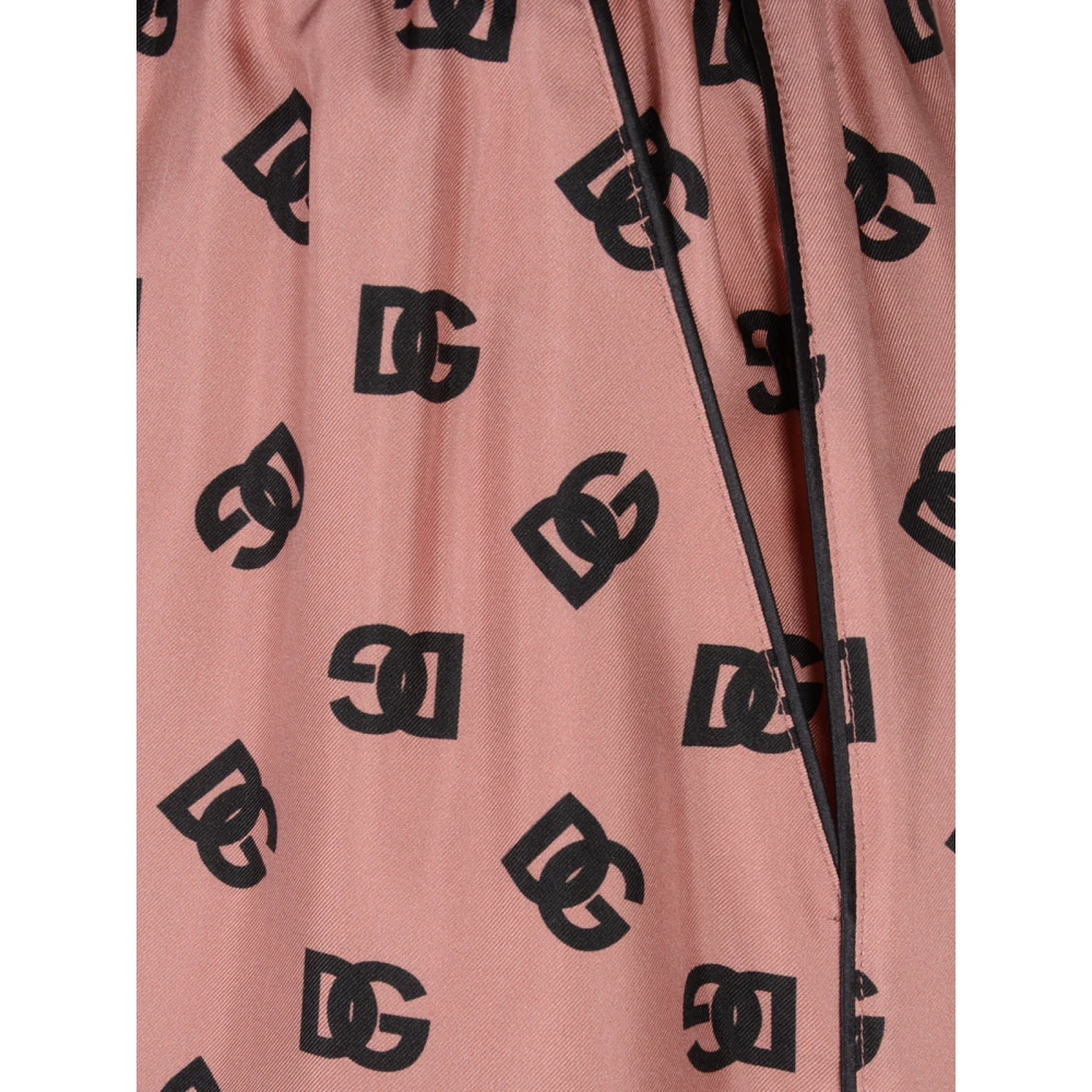 Dolce & Gabbana Zijden Satijnen Jacquard Pyjamabroek Multicolor Dames