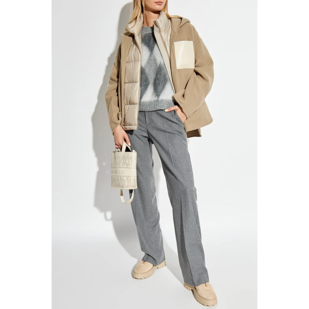 Moncler Gebreide trui met patroon Gray Dames