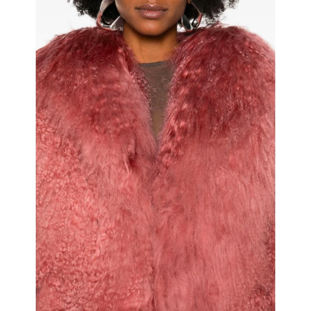 The Attico Vintage Rose Korte Jas Pink Dames