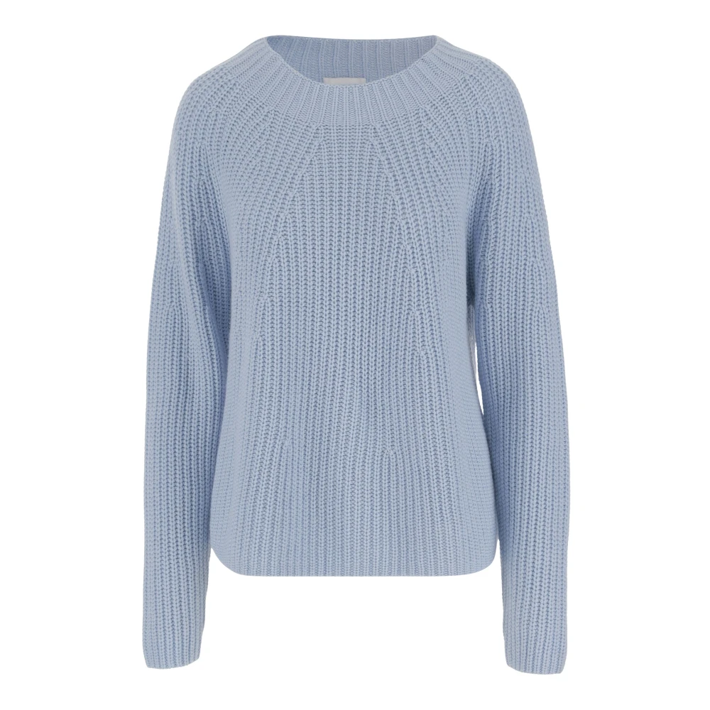 Allude Katoenen Kasjmier Trui Blue Dames