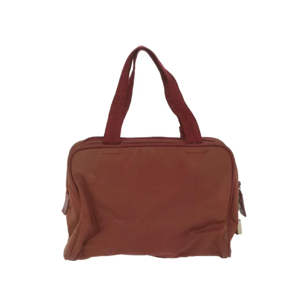 Prada Vintage Pre-owned Nylon handbags Red Dames