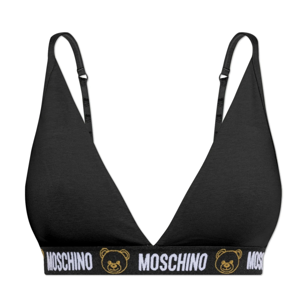 Moschino Logo Bra Black Dames