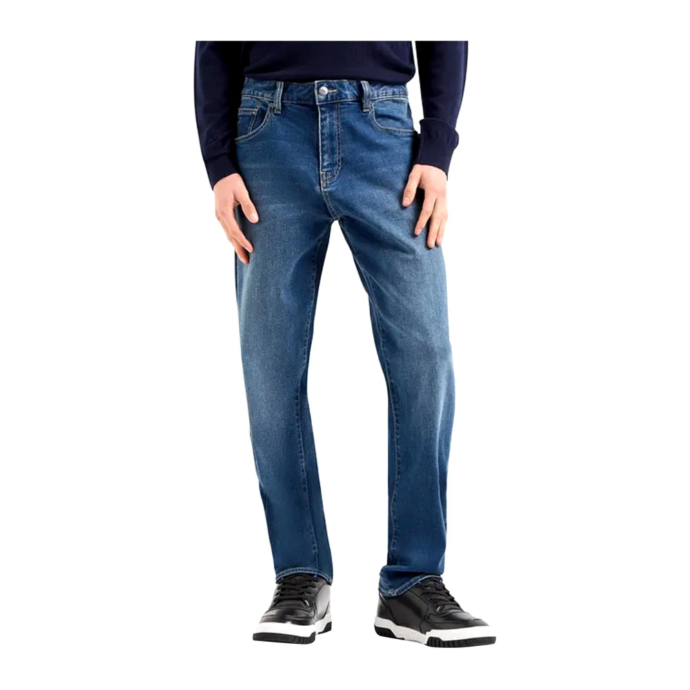 Emporio Armani Mannelijk Blauw Heren, Jeans, : Katoen, W36