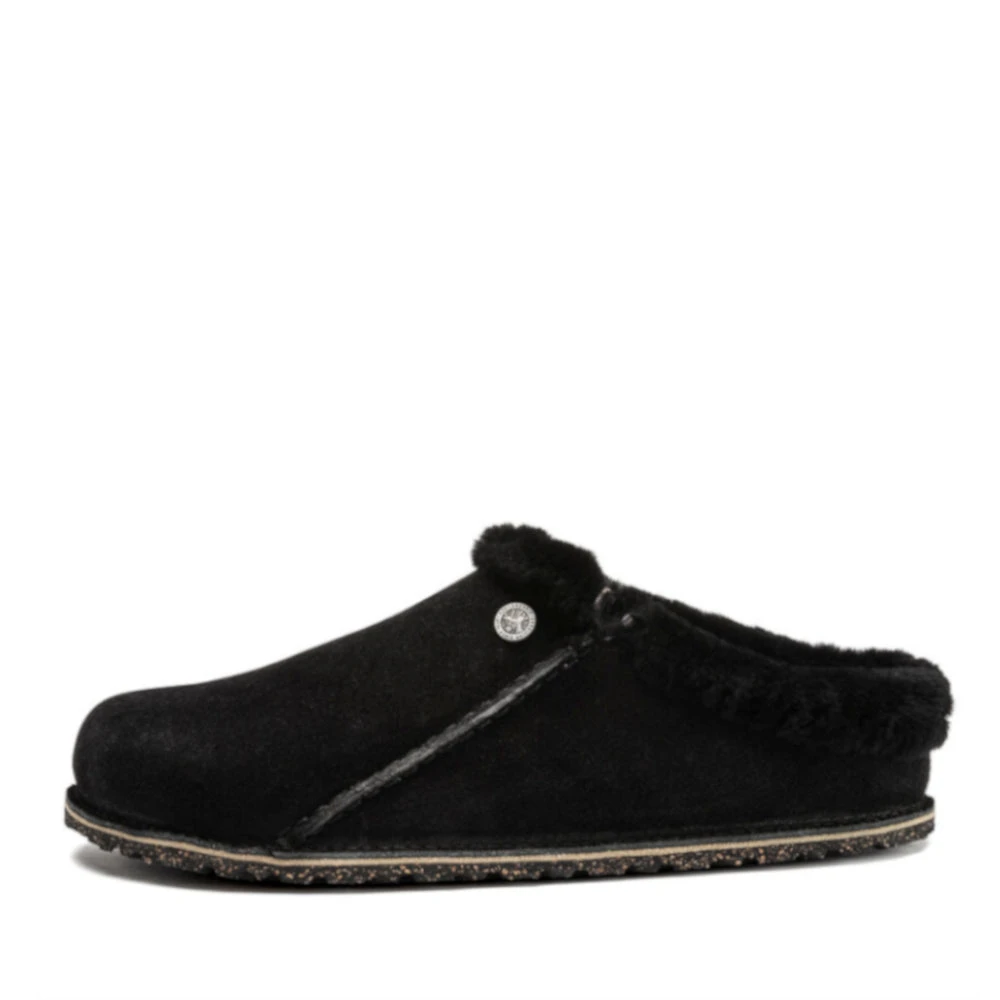 Birkenstock Suede Svarta Tofflor Black, Herr