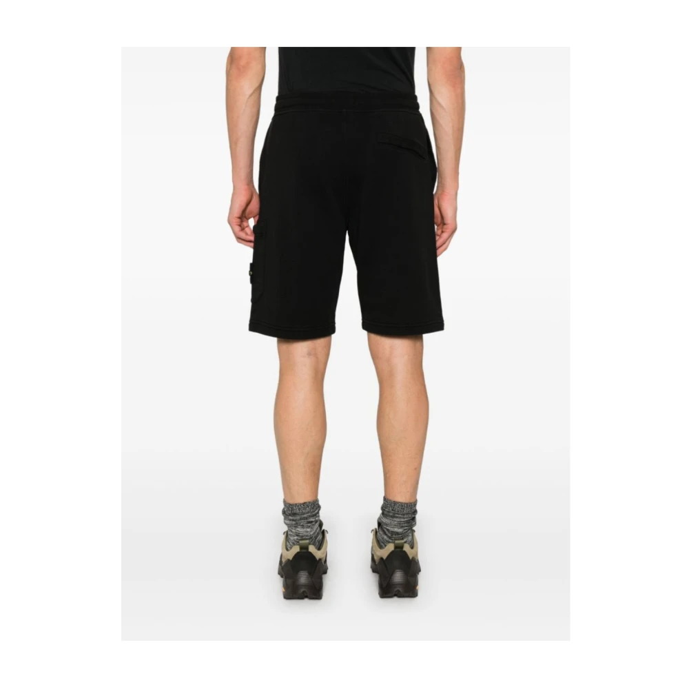 Stone Island Zwarte Shorts voor Stijlvolle Look Black Heren
