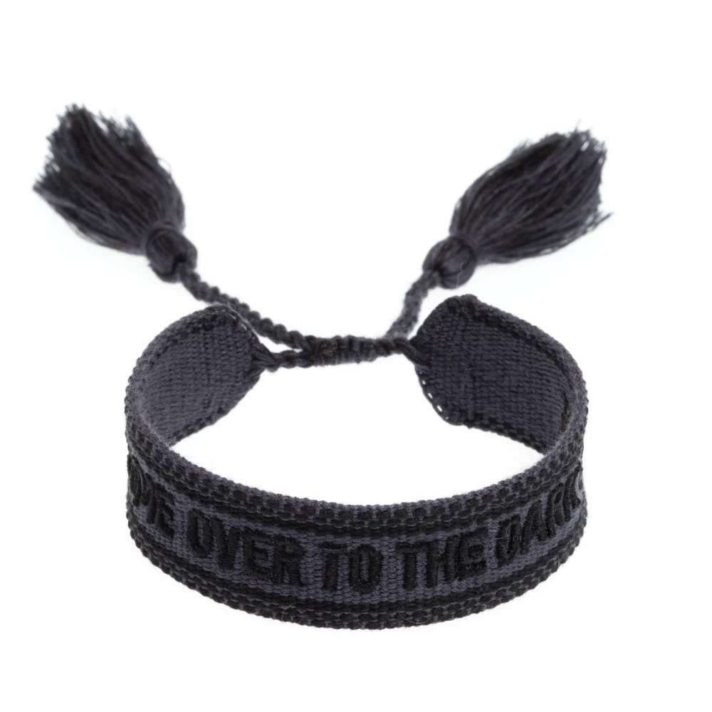 Woven Friendship Bracelet - Come Over TO THE Dark Side Charcoal