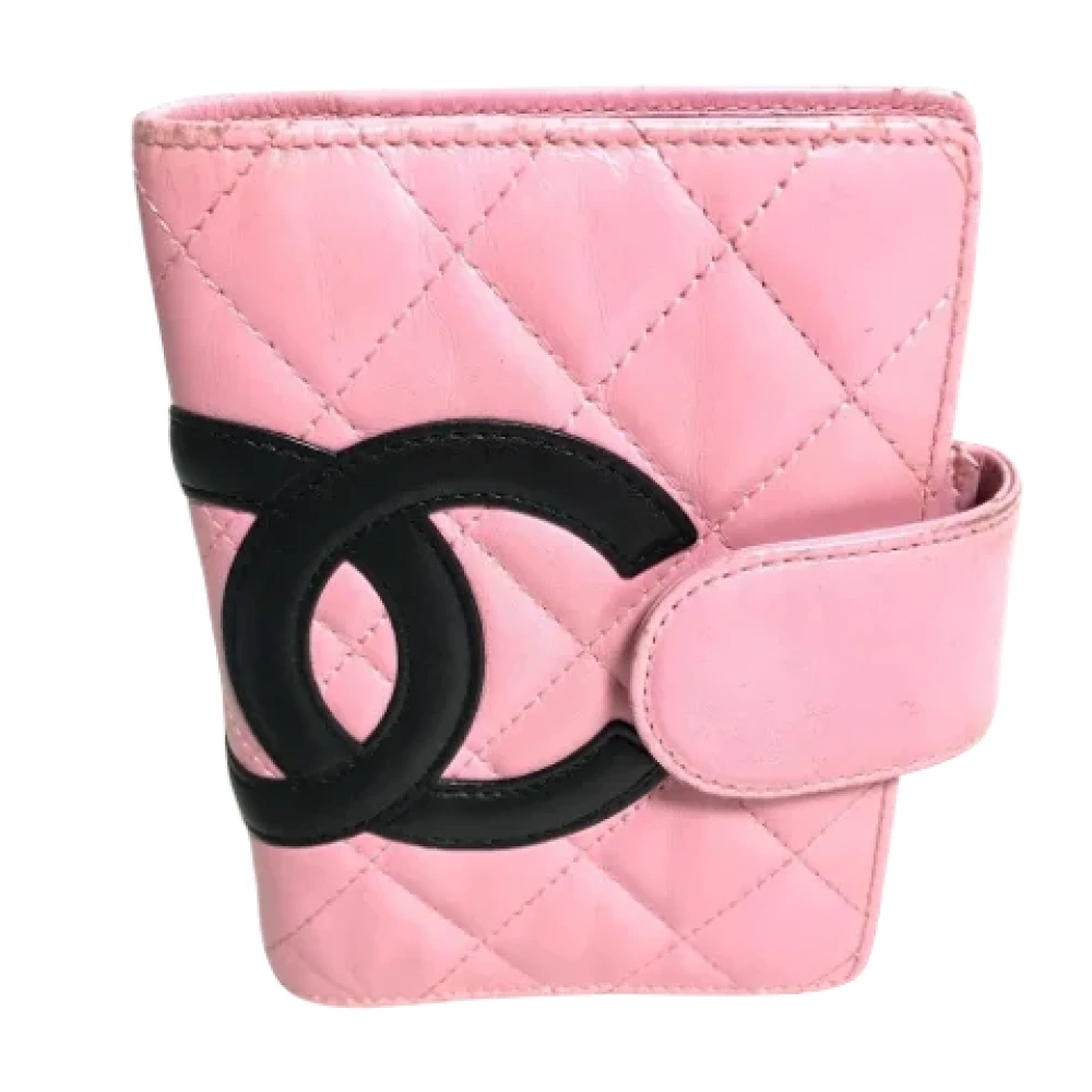 Chanel Vintage Pre-owned Leather home-office Pink Dames