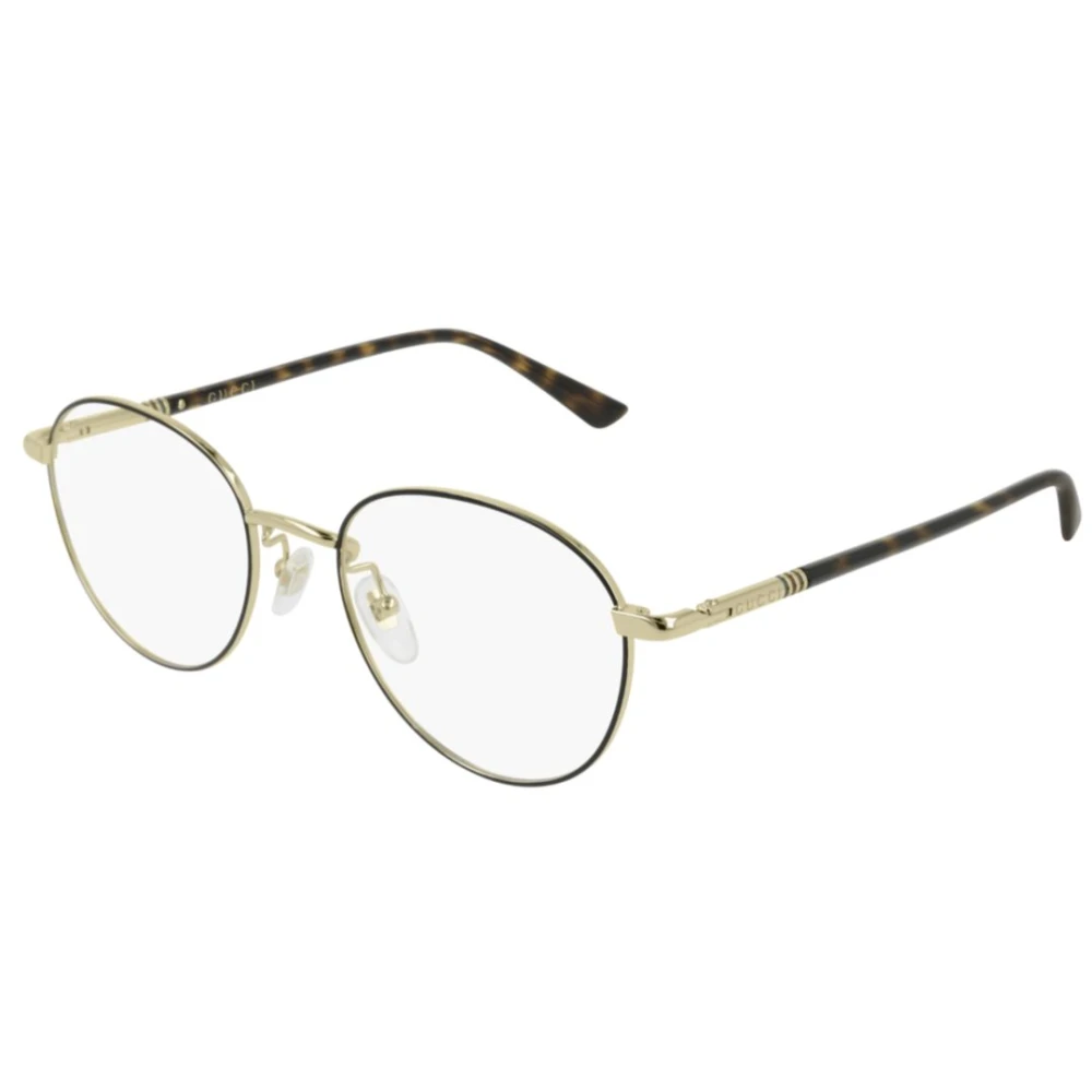 Gucci Unisex Black Glasses, 51 Mm, Round Eyeglasses
