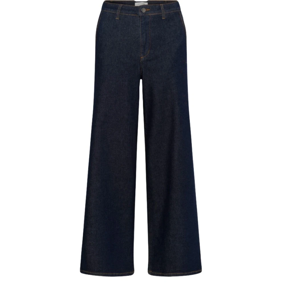 Kaffe Donna Bleu Jeans A Gamba Larga Kahally - Immagine 2
