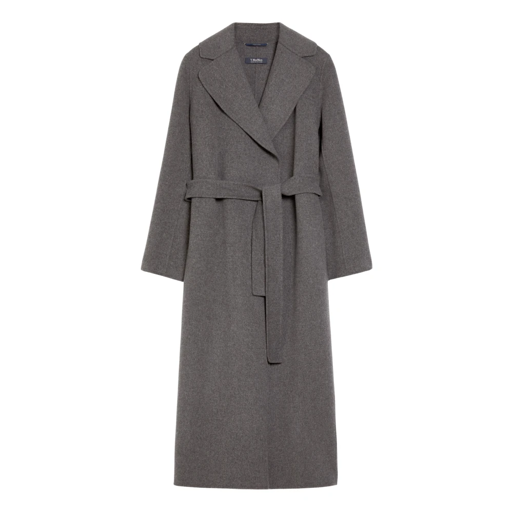 Max Mara Wollen Ceintuurjas Gray Dames