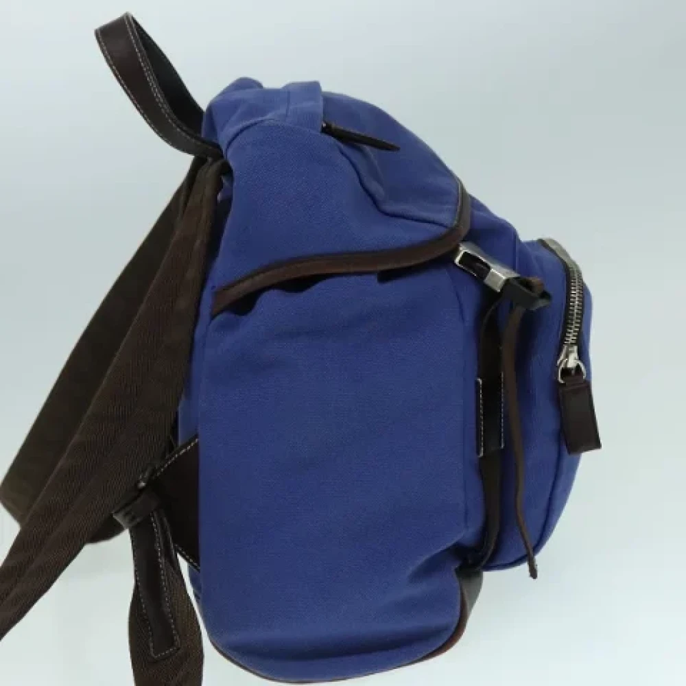 Prada Vintage Pre-owned Canvas backpacks Blue Dames