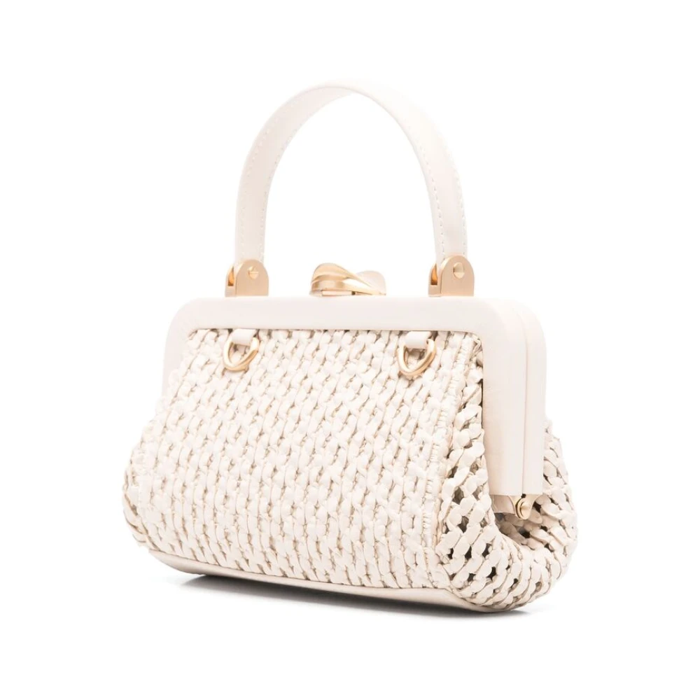 Cult Gaia Beige Clasp Handtas met Schouderband Beige Dames