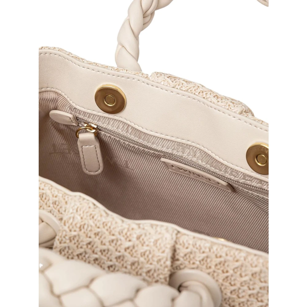 Twinset Beige Tassen met Goudkleurig Logo Beige Dames