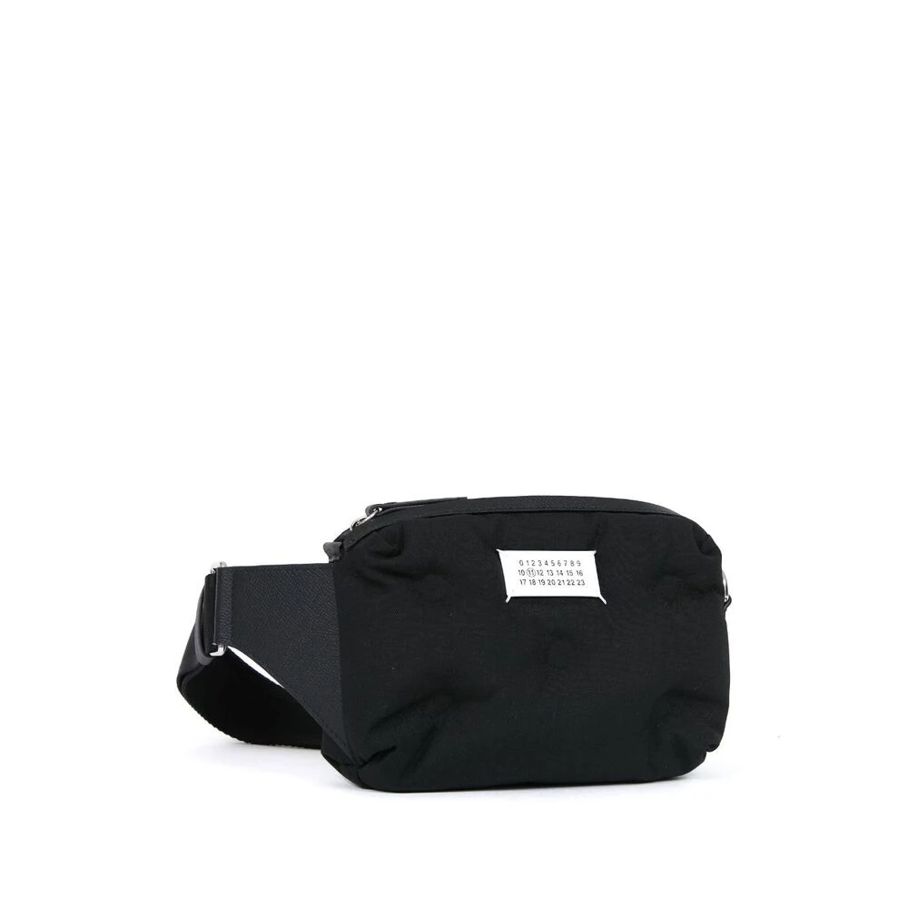 Maison Margiela Zwarte Bum Bag met Logo Patch Black Heren