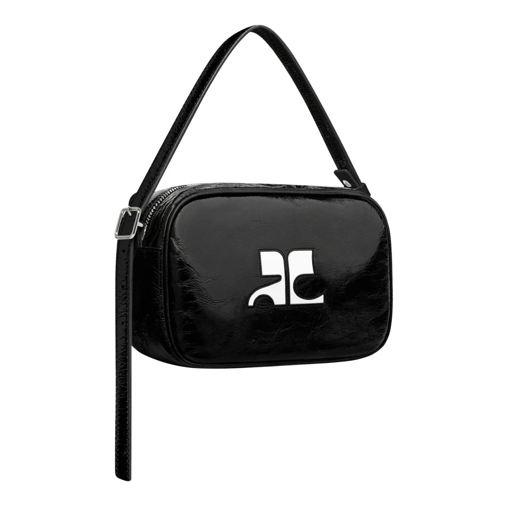 Courrèges Leren Cameratas Black Dames