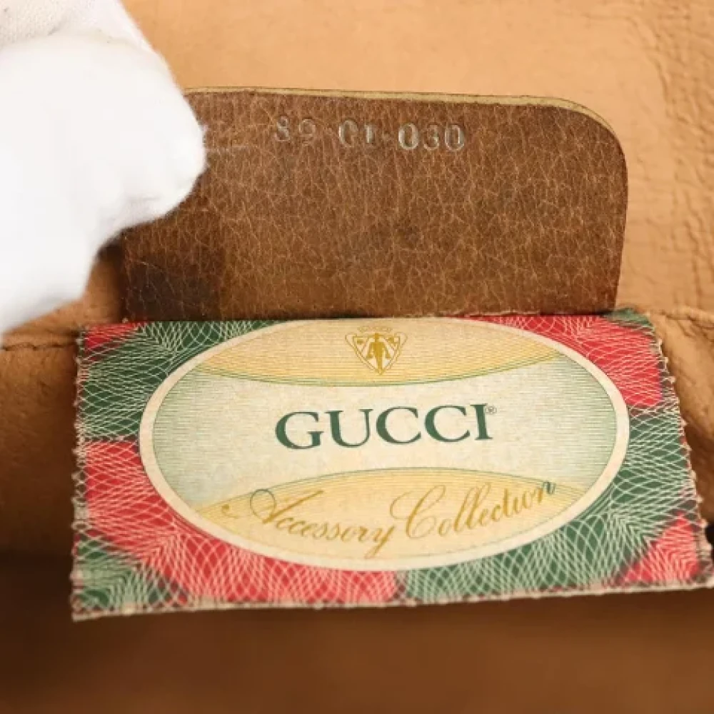 Gucci Vintage Pre-owned Canvas gucci-bags Beige Dames