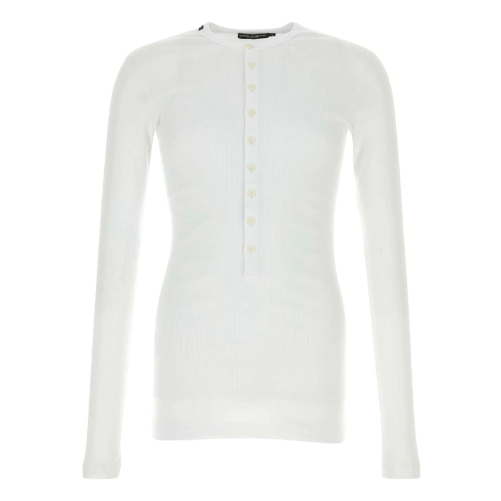 Dolce & Gabbana Long-Sleeve Henley T-Shirt - Image 2