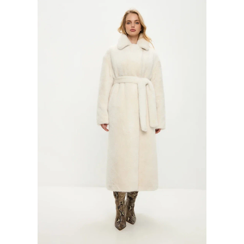 Cesare Gaspari Luxe Nep Bontjas Freya Wit White Dames