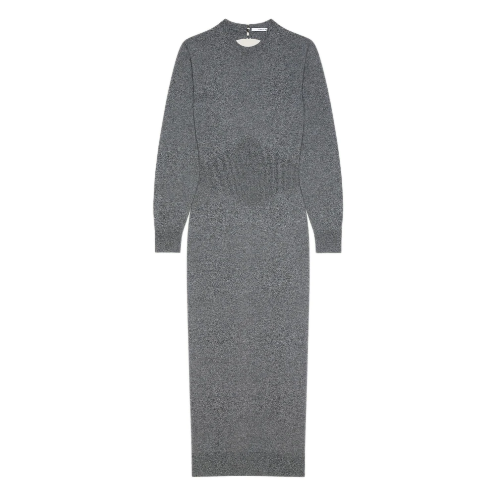 Givenchy Women's Gray Cashmere Midi Dress With Open Back