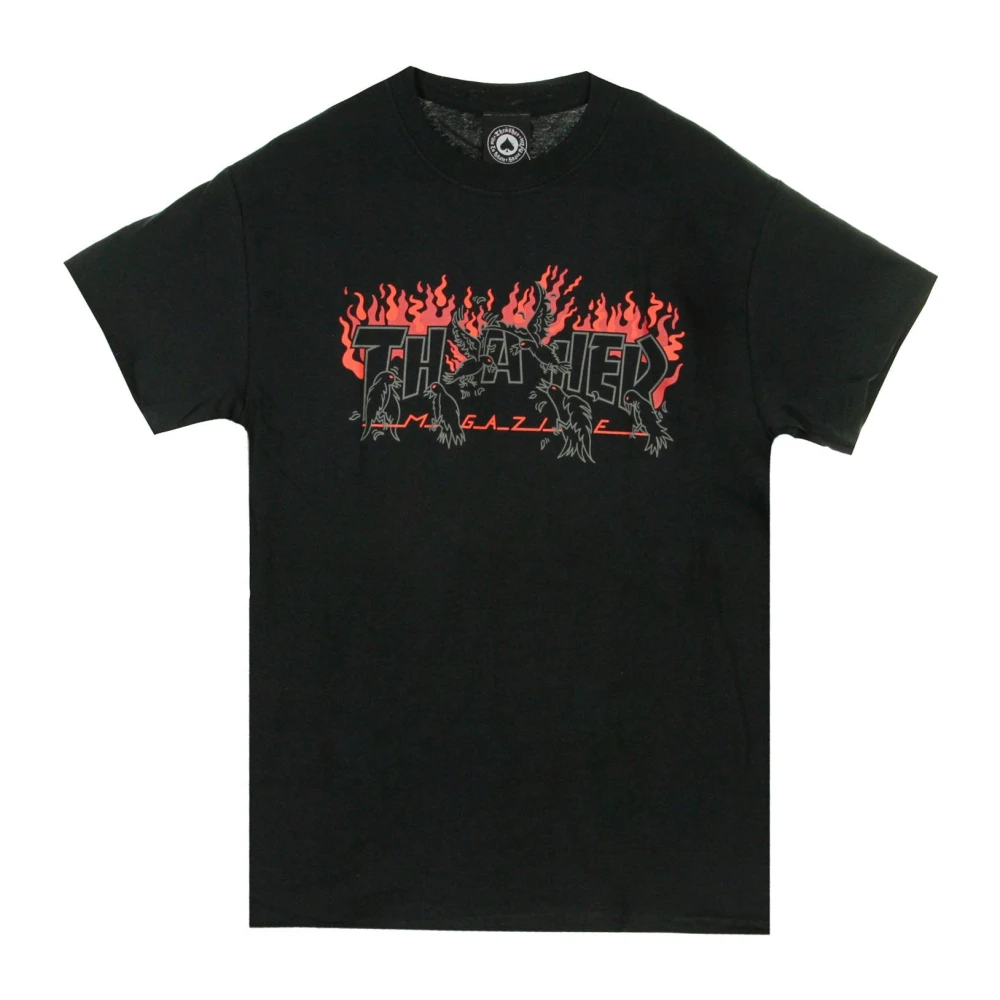 Thrasher Zwarte Heren T-shirt Korte Mouw Black Heren