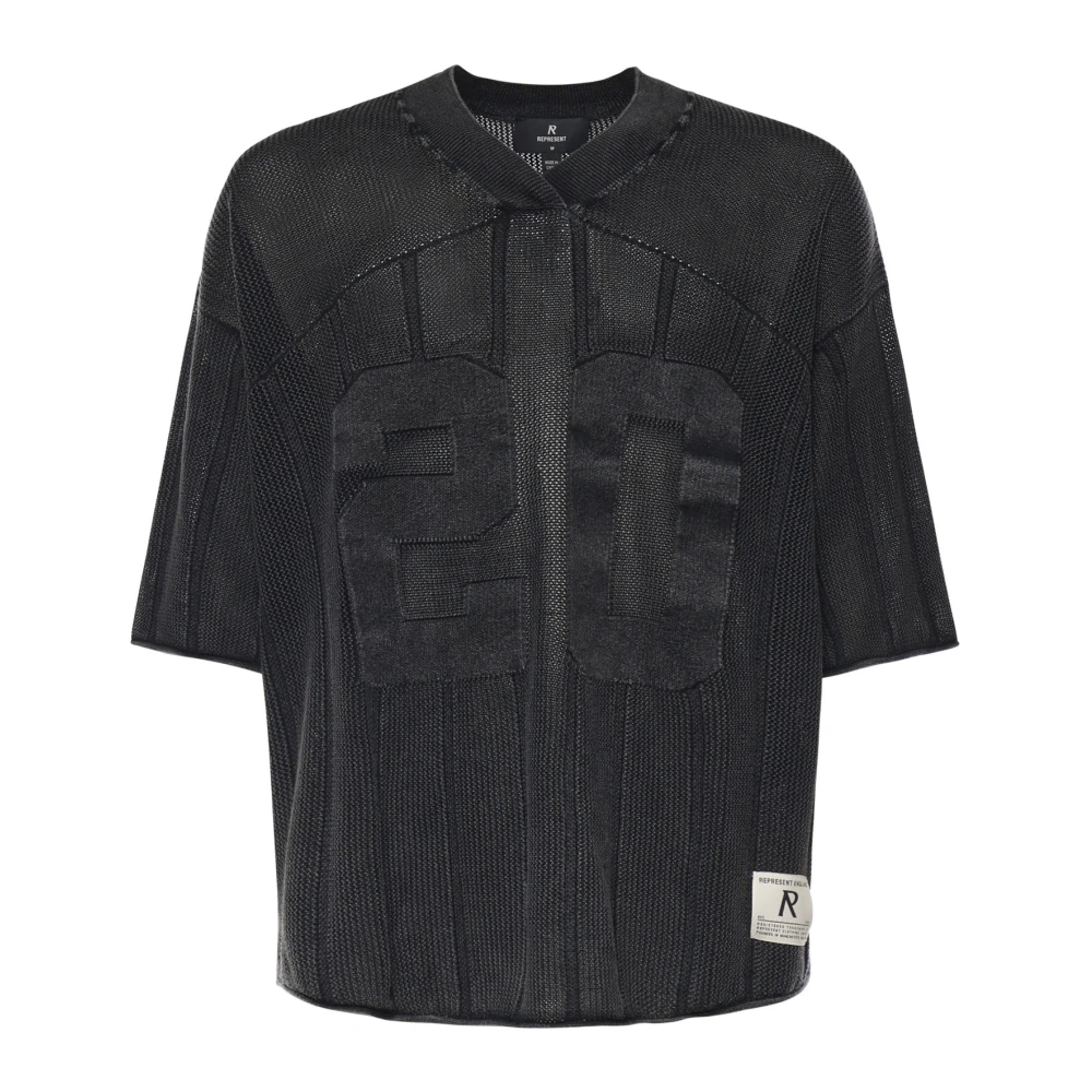 Represent Men's Gray Knitted Varsity Jersey