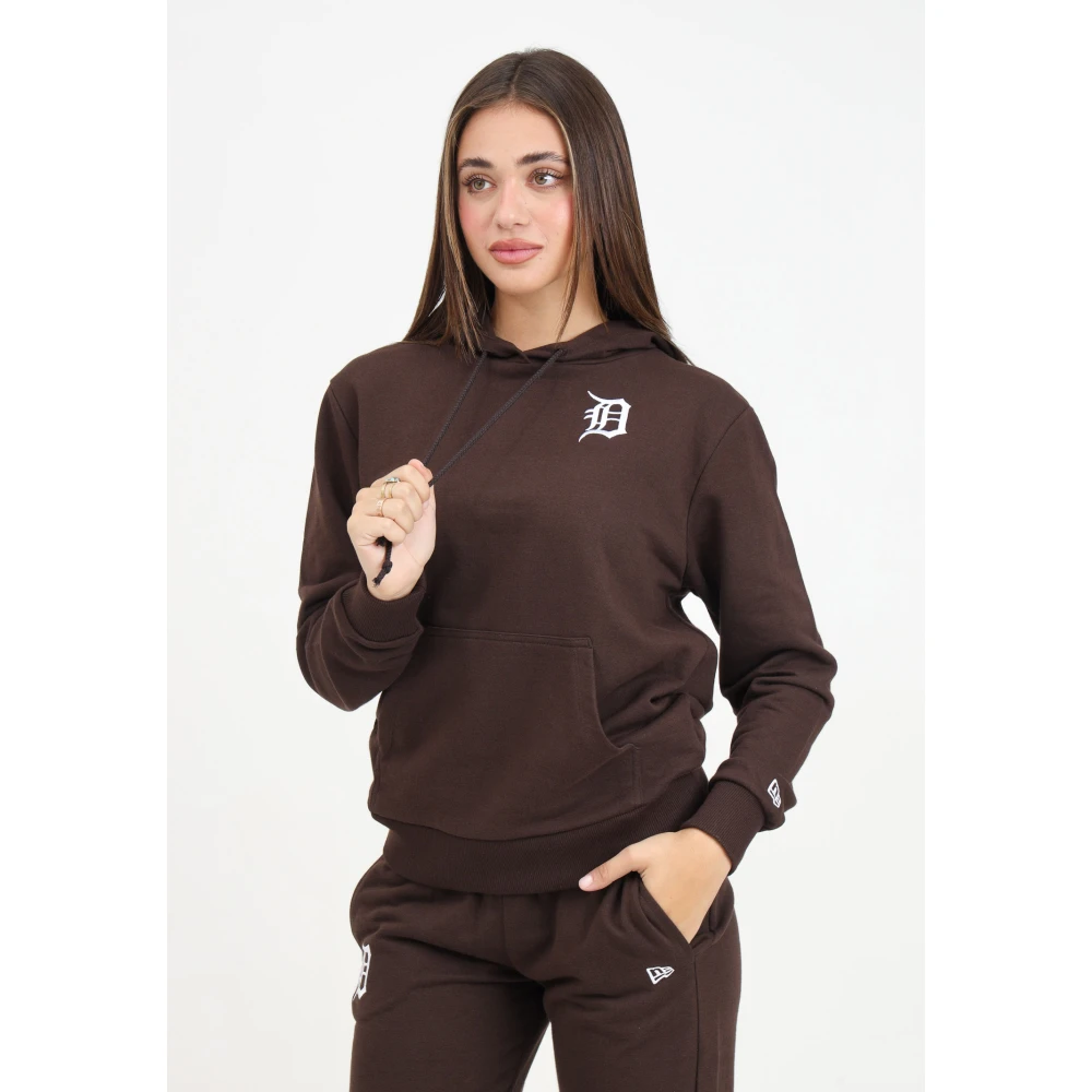 new era MLB League Essential Detroit Tigers Hoodie Bruin Brown Dames