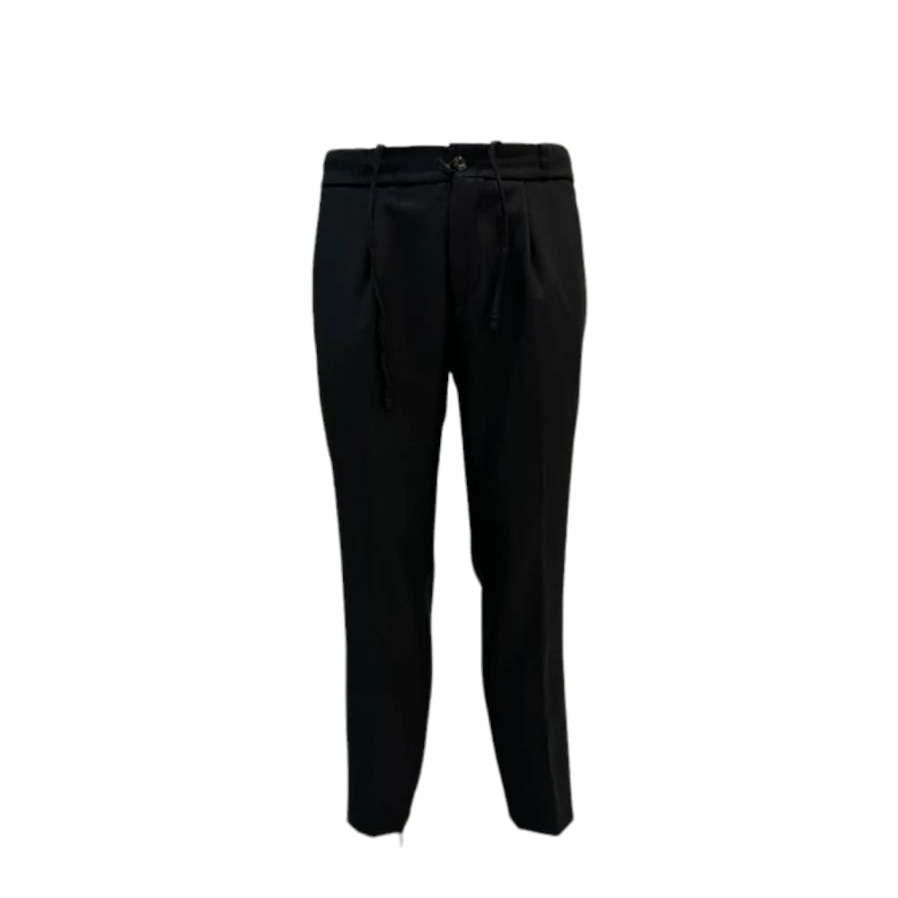Michael Coal Stijlvolle wolblend broek Black Heren