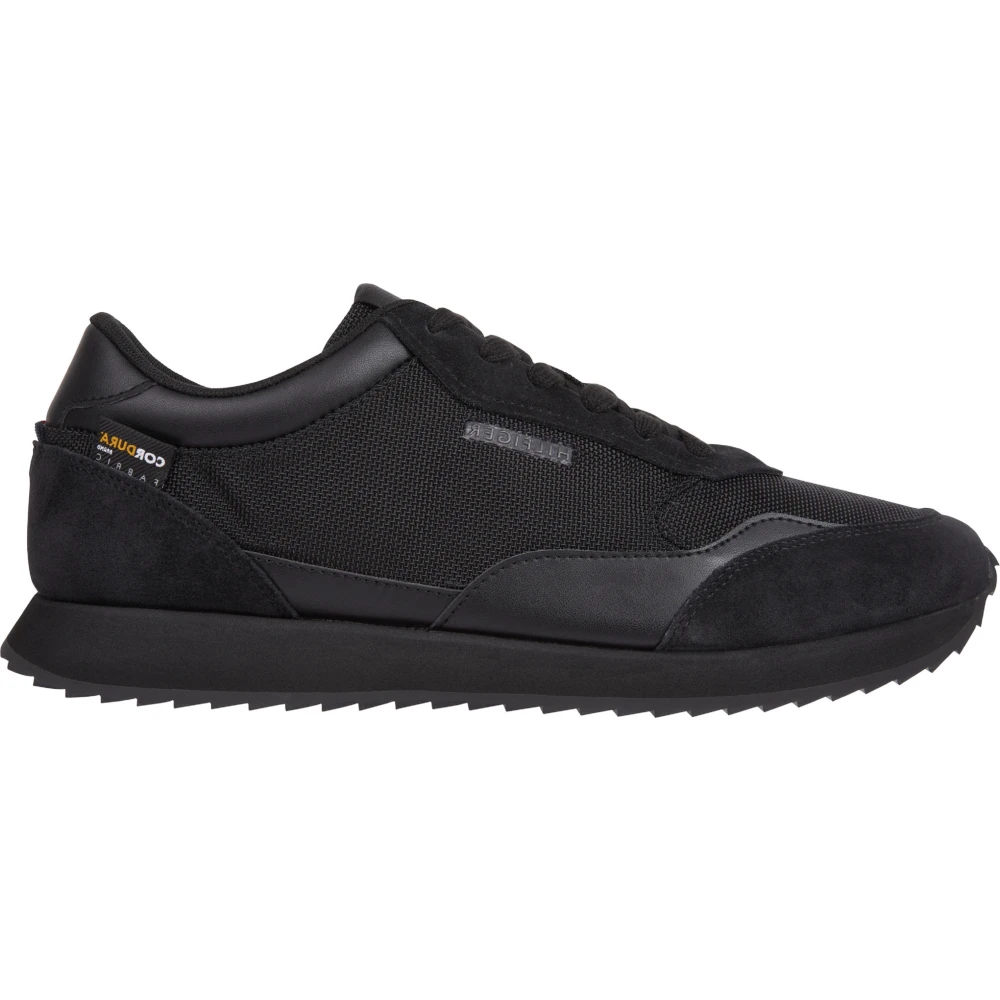 Tommy Hilfiger Zwarte Sneakers Cordura Winterstof Heren Schoenen