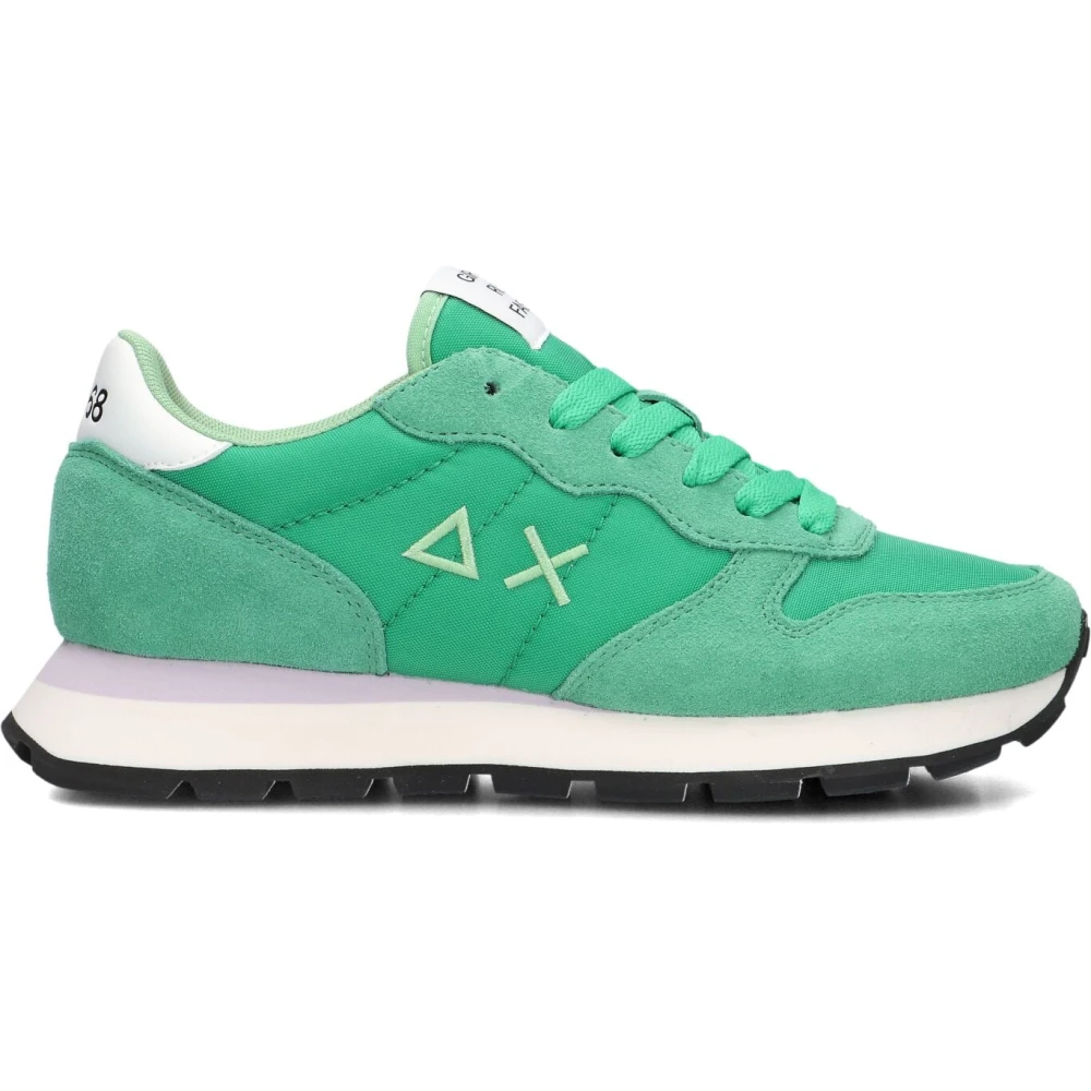 Sun68 Groene Nylon Sneakers voor Stijlvolle Lente en Zomer Dames Schoenen