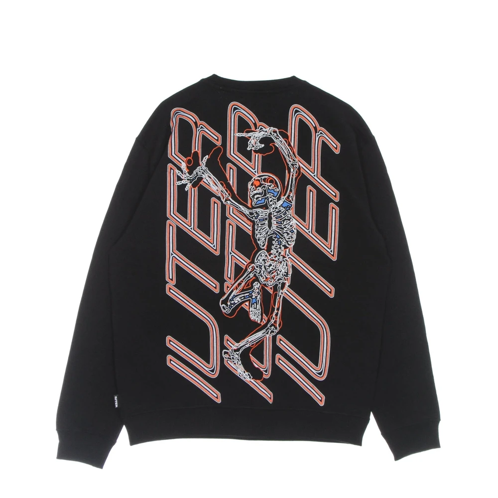 Iuter Zwarte Skeleton Crewneck Sweatshirt Black Heren