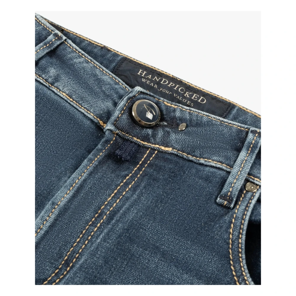 Hand Picked Klassieke high-waist denim jeans Blue Heren