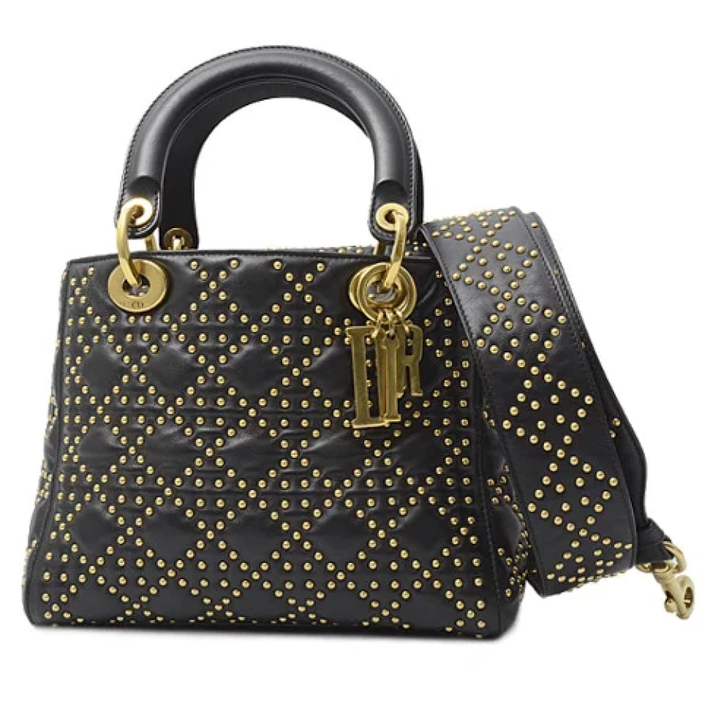 Dior Vintage Pre-owned Leather dior-bags Black Dames