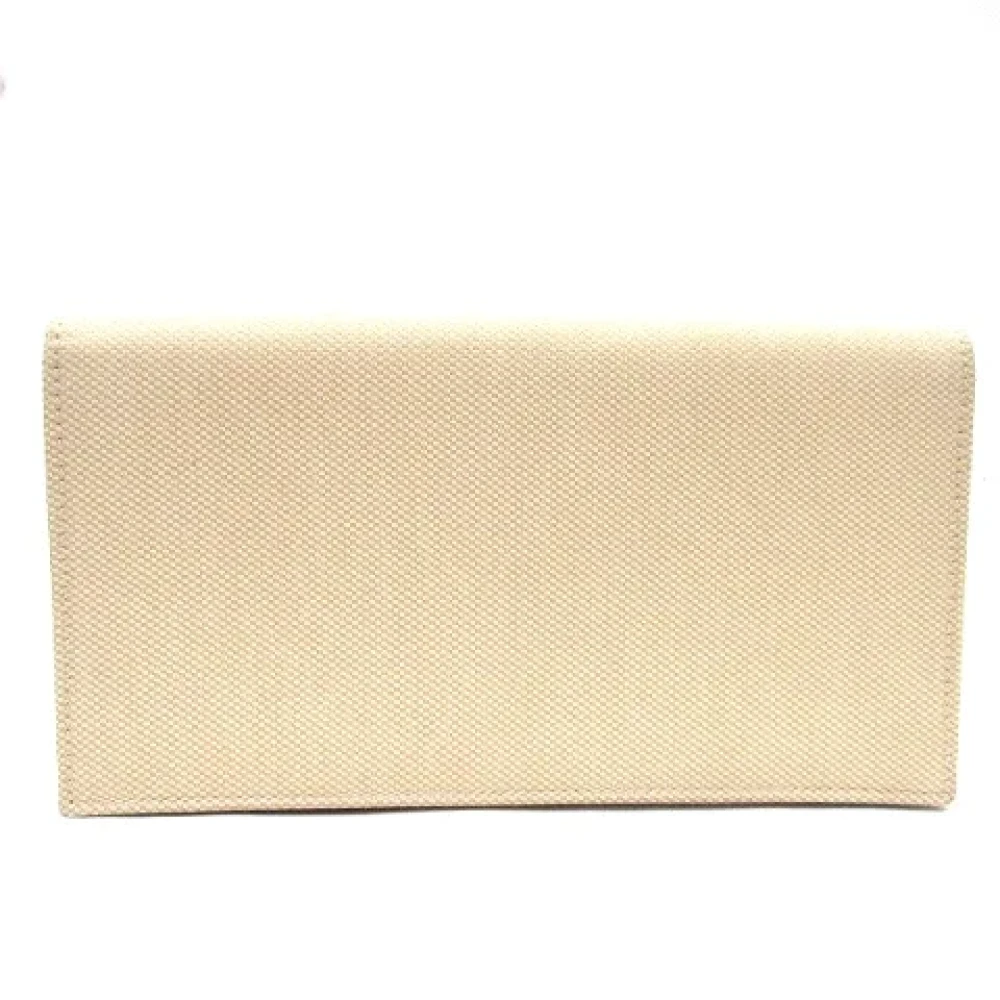 Bvlgari Vintage Pre-owned Canvas wallets Beige Dames