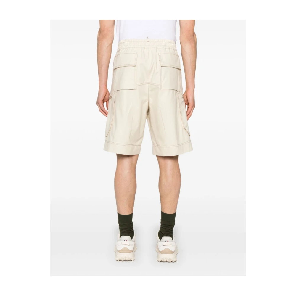 Moncler Cargo Shorts Wit White Heren