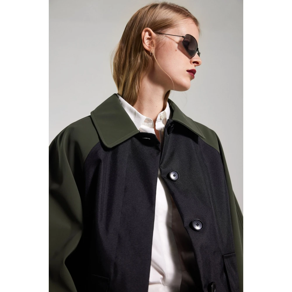Stutterheim Varsity-Style Patch Regenjas Black Dames