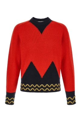 Ulltröja med M Intarsia