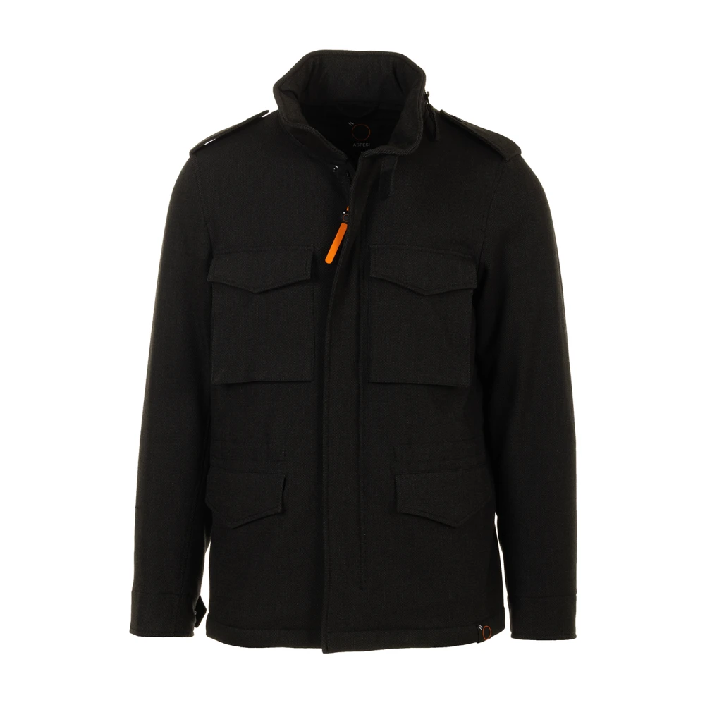 Aspesi Grijze Field Coat Gray Heren