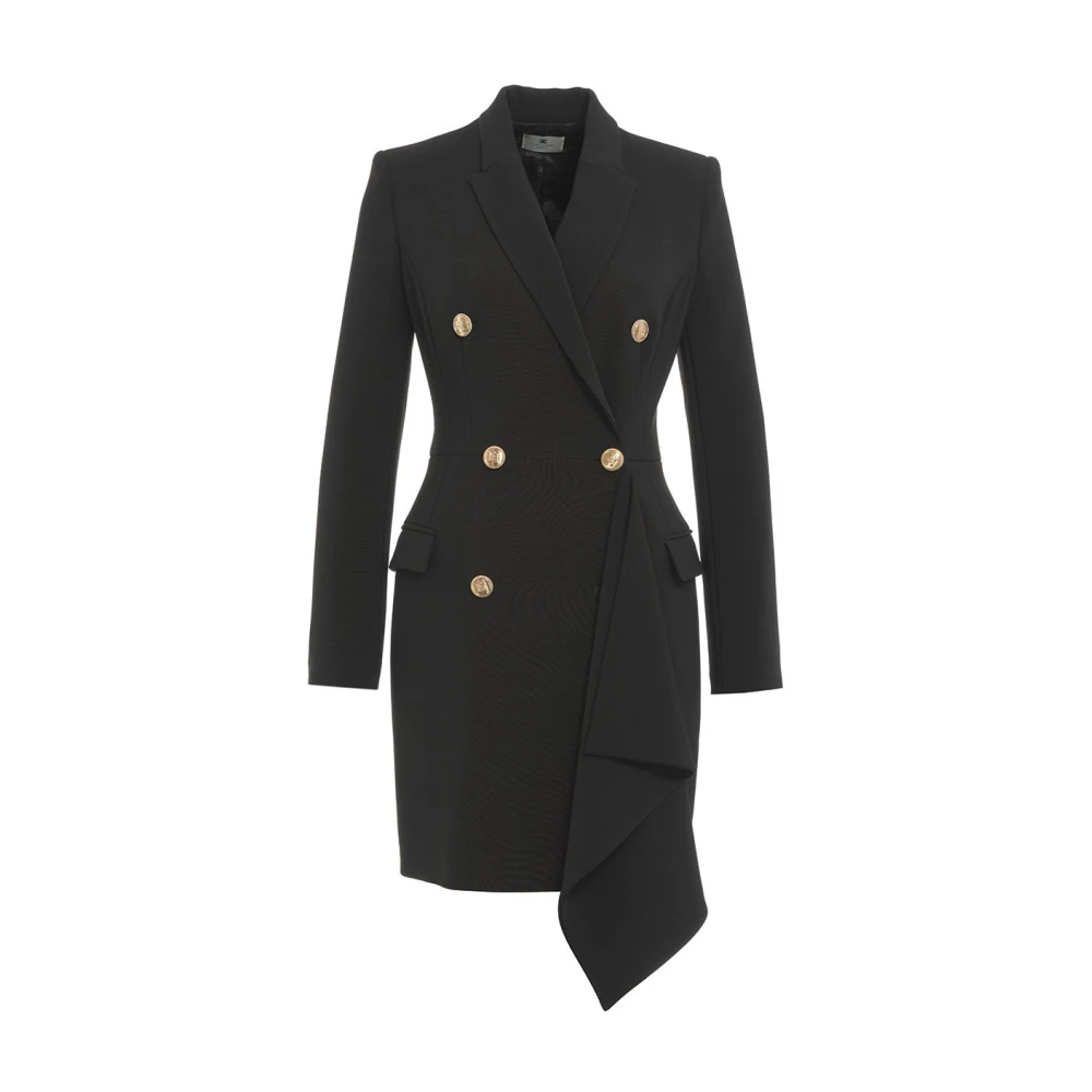 Elisabetta Franchi Zwarte Blazer Aw24 Dameskleding Black Dames