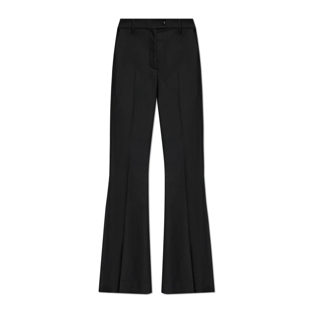 Gestuz Zwarte Flared Hoge Taille Broek Black Dames
