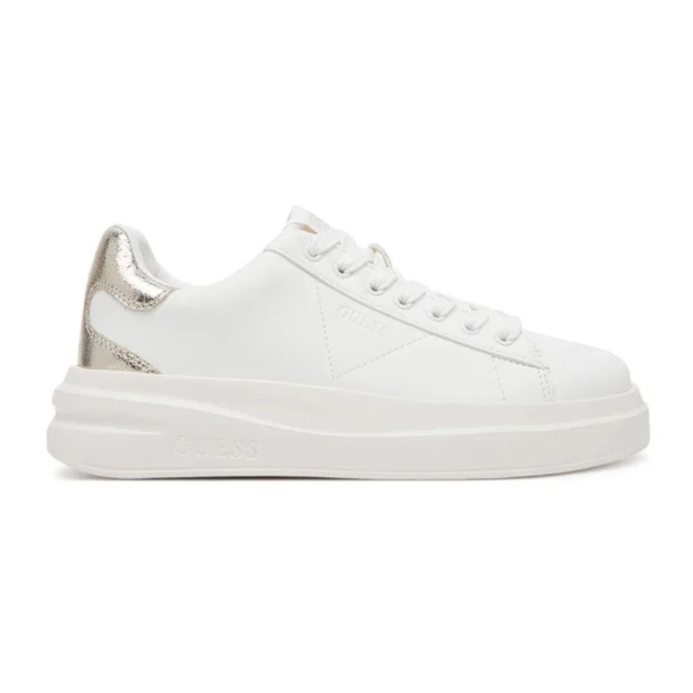 Guess Leren Sneakers Elbina Dames Schoenen Wit