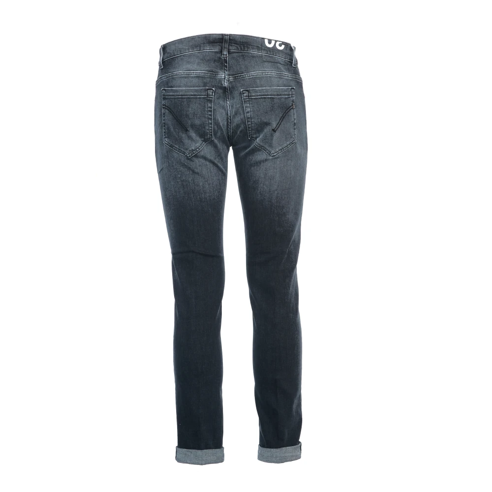 Dondup Zwarte Gewassen Skinny Fit Denim Jeans Black Heren