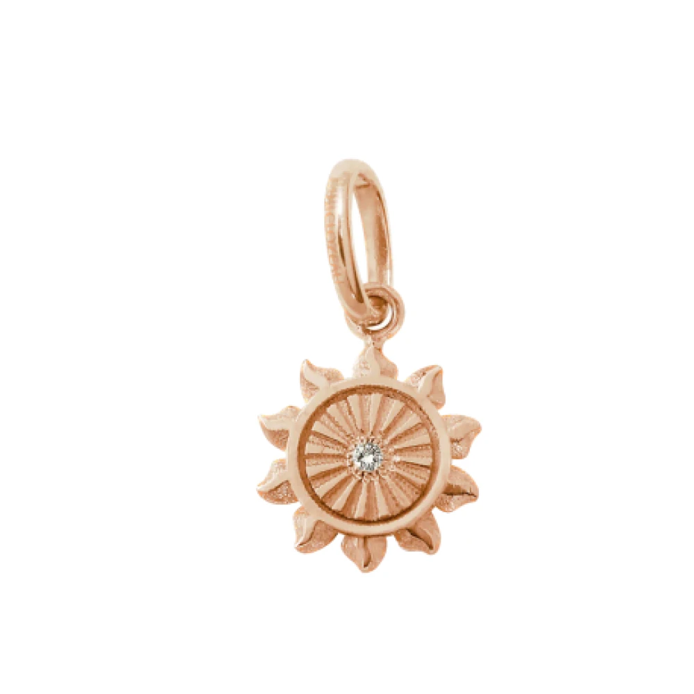 Gigi Clozeau Sol Amulett Hänge - Roséguld Yellow, Dam