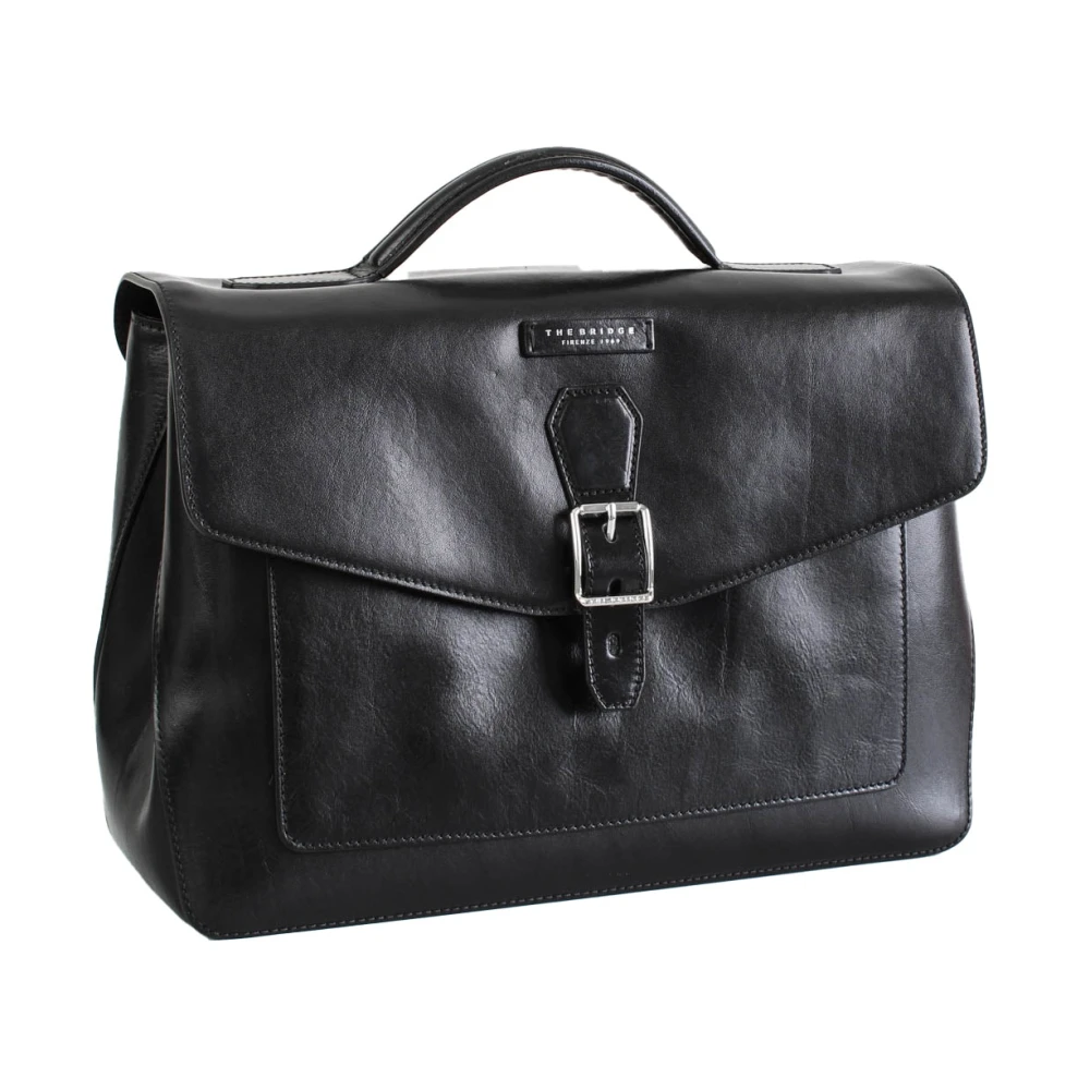 The Bridge Men's Black Nero Uomo Messenger Bag