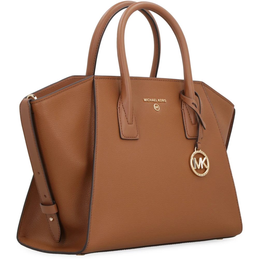 Michael Kors Handtas van gekorreld leer met logobasis Brown Dames