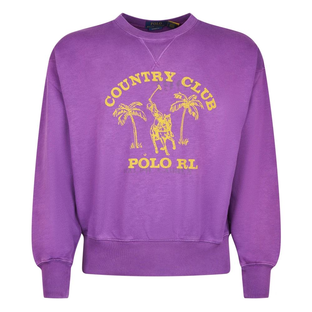 Polo Ralph Lauren Men's Purple Knit Sweatshirt