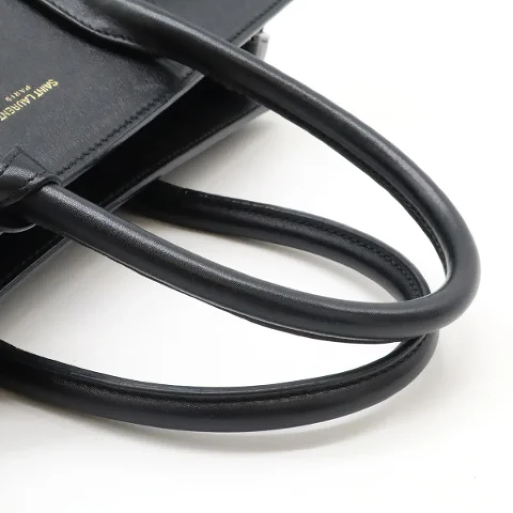 Yves Saint Laurent Vintage Pre-owned Leather handbags Black Dames