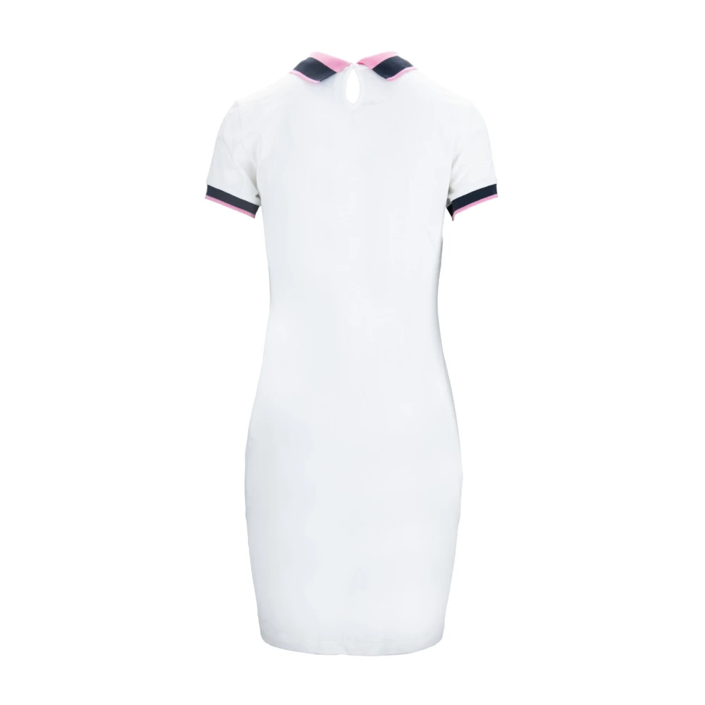 Colmar Polo Jurk met Korte Mouwen en Knoop White Dames
