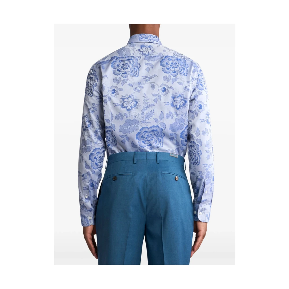 ETRO Navy Blue Button-Up Overhemd Blue Heren