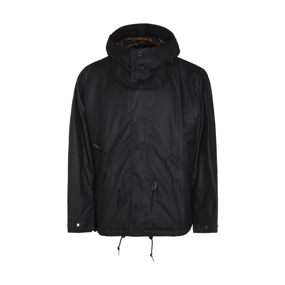 Barbour Zwarte Katoenen Windjack voor Mannen Black Heren