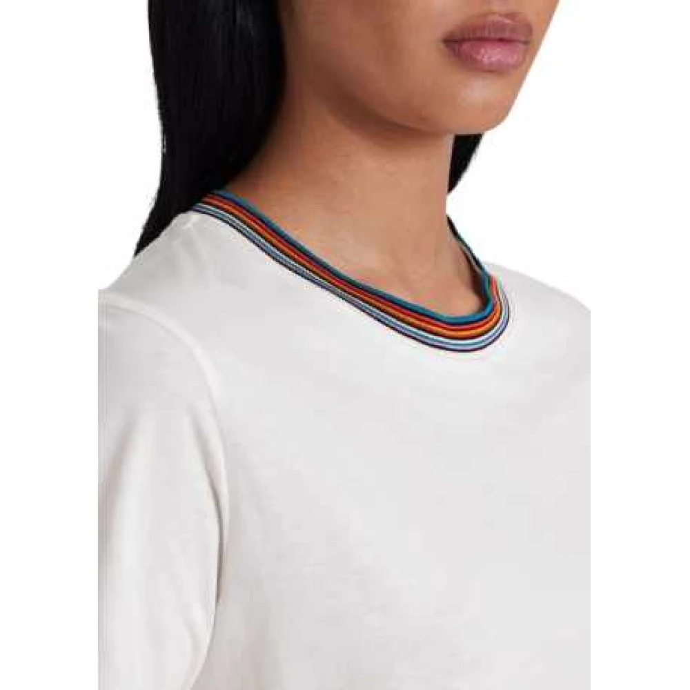 Paul Smith Wit Signature Stripe T-shirt White Dames